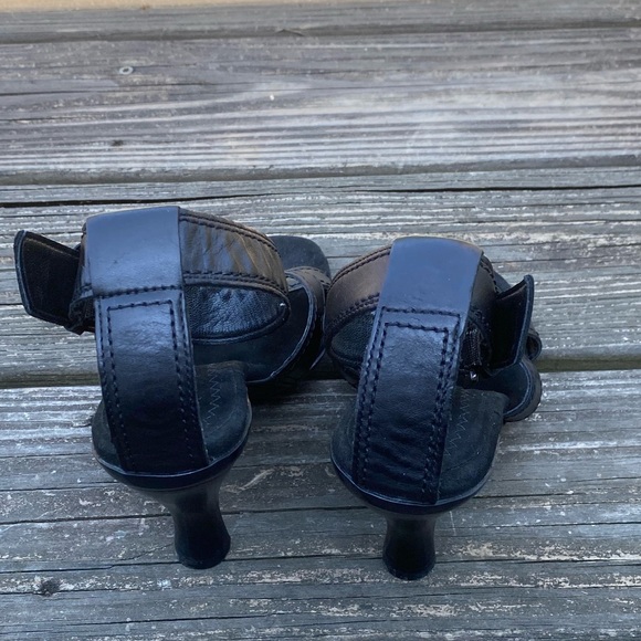 Enzo Angiolini genuine black leather heels size 6 Made in Brazil ankle strap - Picture 7 of 15